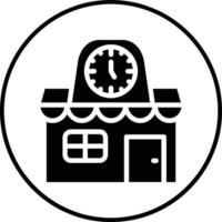 reloj tienda vector icono