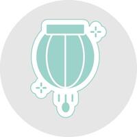 Lantern Glyph Multicolor Sticker Icon vector
