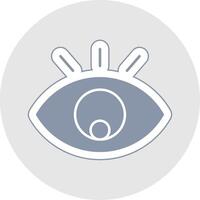 Eye Glyph Multicolor Sticker Icon vector