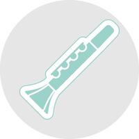 Clarinet Glyph Multicolor Sticker Icon vector