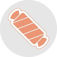 caramelo glifo multicolor pegatina icono vector