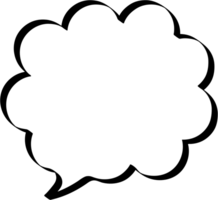 Black and white color speech bubble balloon, icon sticker memo keyword planner text box banner, flat png transparent element design