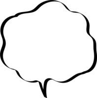 svart och vit Färg Tal bubbla ballong, ikon klistermärke PM nyckelord planerare text låda baner, platt png transparent element design