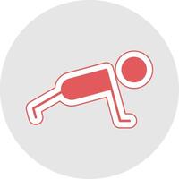 Exercise Glyph Multicolor Sticker Icon vector