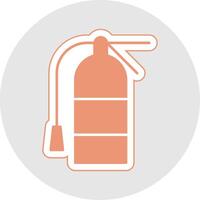 Extinguisher Glyph Multicolor Sticker Icon vector