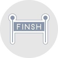 Finish Line Glyph Multicolor Sticker Icon vector