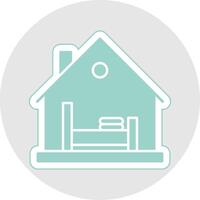 Blanket Glyph Multicolor Sticker Icon vector