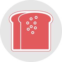 Toast Glyph Multicolor Sticker Icon vector