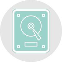 Hard Drive Glyph Multicolor Sticker Icon vector