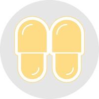 Slipper Glyph Multicolor Sticker Icon vector