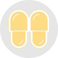 Slipper Glyph Multicolor Sticker Icon vector