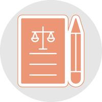 Legal Glyph Multicolor Sticker Icon vector