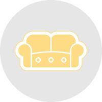 Sofa Glyph Multicolor Sticker Icon vector