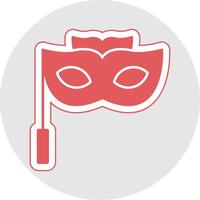 Eye mask Glyph Multicolor Sticker Icon vector