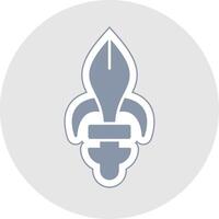 Fleur de lis Glyph Multicolor Sticker Icon vector