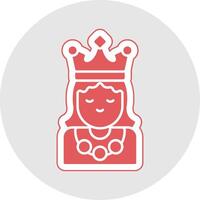 Princess Glyph Multicolor Sticker Icon vector