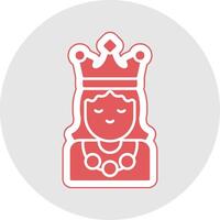 Princess Glyph Multicolor Sticker Icon vector