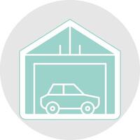 Garage Glyph Multicolor Sticker Icon vector