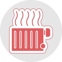 Radiator Glyph Multicolor Sticker Icon vector