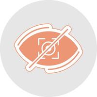 Visibility Off Glyph Multicolor Sticker Icon vector