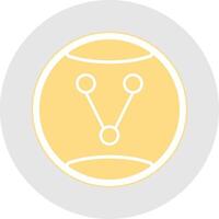Share Option Glyph Multicolor Sticker Icon vector