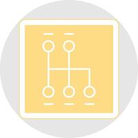 Shift Glyph Multicolor Sticker Icon vector