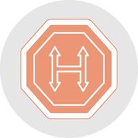 Junction Glyph Multicolor Sticker Icon vector