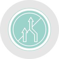 No Overtaking Glyph Multicolor Sticker Icon vector