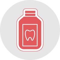 Mouthwash Glyph Multicolor Sticker Icon vector