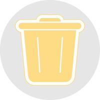 Garbage Glyph Multicolor Sticker Icon vector