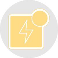 No Electricity Glyph Multicolor Sticker Icon vector