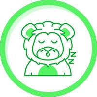 Sleep Green mix Icon vector