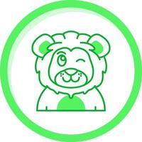 Wink Green mix Icon vector