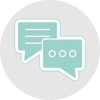 Conversation Glyph Multicolor Sticker Icon vector