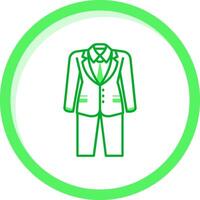 traje verde mezcla icono vector