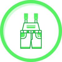 Overalls Green mix Icon vector