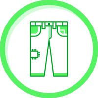 pantalones verde mezcla icono vector