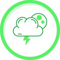 pronóstico verde mezcla icono vector