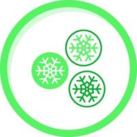 bola de nieve verde mezcla icono vector