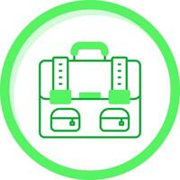 bolso verde mezcla icono vector