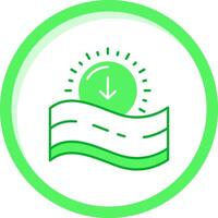 Sunset Green mix Icon vector