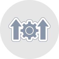 Automation Glyph Multicolor Sticker Icon vector