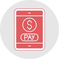 Mobile Payment Glyph Multicolor Sticker Icon vector