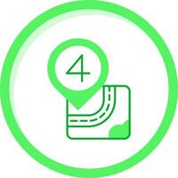 cuatro verde mezcla icono vector