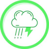 Thunder strom Green mix Icon vector