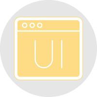 Ui Glyph Multicolor Sticker Icon vector