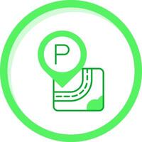 Parking Green mix Icon vector