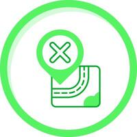 cancelar verde mezcla icono vector