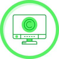 derechos de autor verde mezcla icono vector