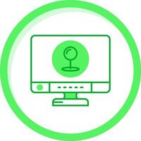 Pin Green mix Icon vector